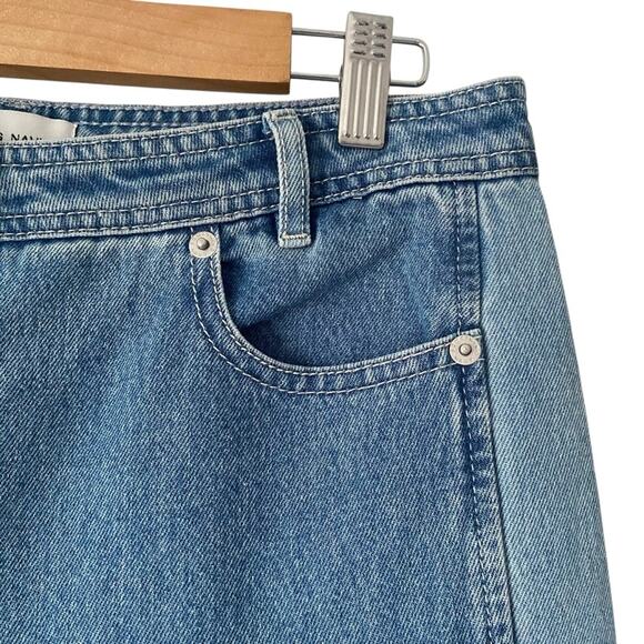 Something Navy Revolve Two Toned Wide Leg Jeans size 30 Slit leg - Picture 4 of 8